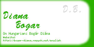 diana bogar business card
